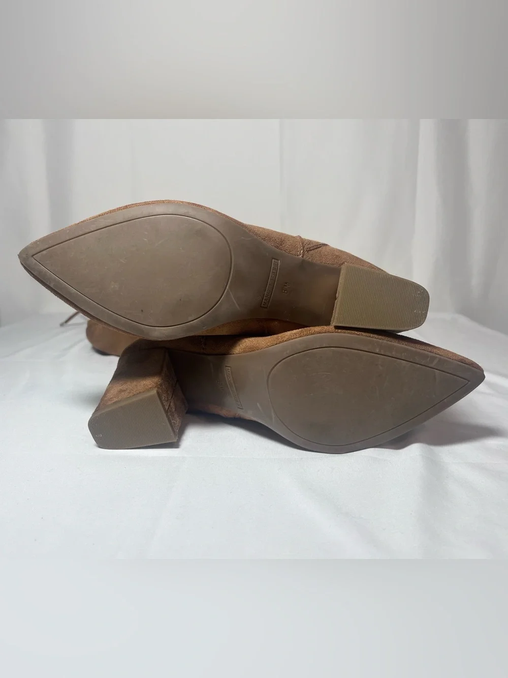 Marc Fisher Over-the-Knee Block Heel Boots - Brown Suede